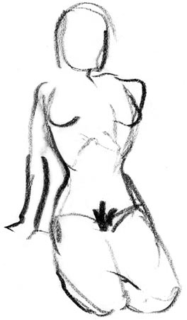 kneeling female nude